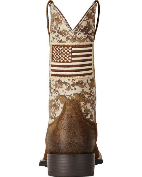 Ariat Men's Camo Patriot Western Boots, Brown, hi-res