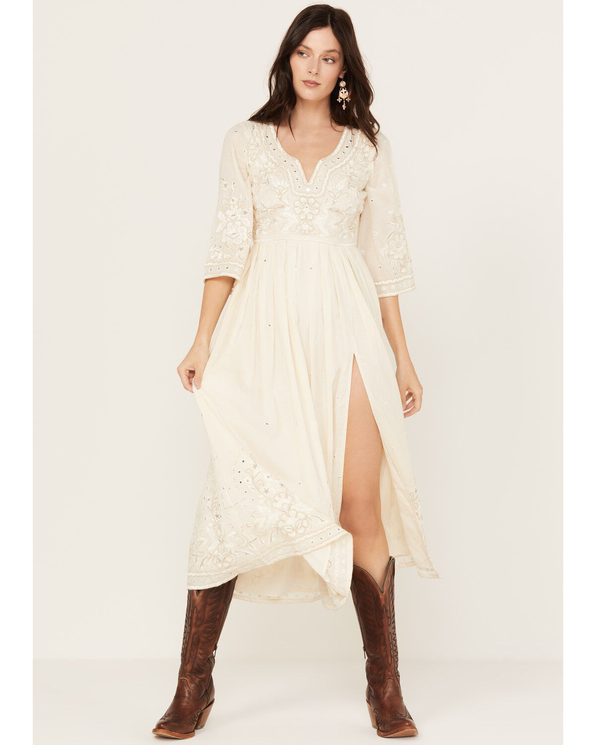 Image #1 - Shyanne Women's Mirror Embellished Bridal Maxi Dress, , hi-res