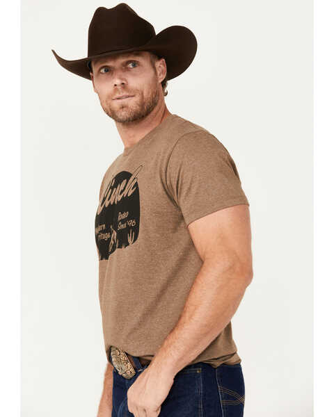 Image #2 - Cinch Men's Heritage Cowboy Short Sleeve Graphic T-Shirt, Brown, hi-res