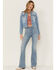 Image #4 - Idyllwind Women's Signature Classic Grapevine Wash Denim Jacket, Light Wash, hi-res