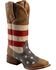 Image #1 - Roper American Flag Western Boots - Square Toe, Blue, hi-res