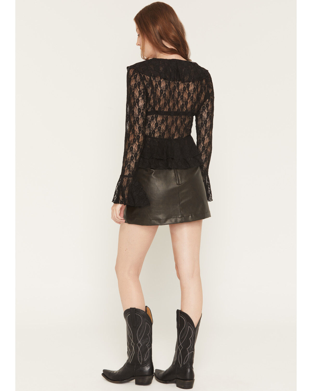 Shyanne Women's Distressed Faux Leather Mini Skort