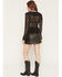 Image #3 - Shyanne Women's Distressed Faux Leather Mini Skort, Brown, hi-res