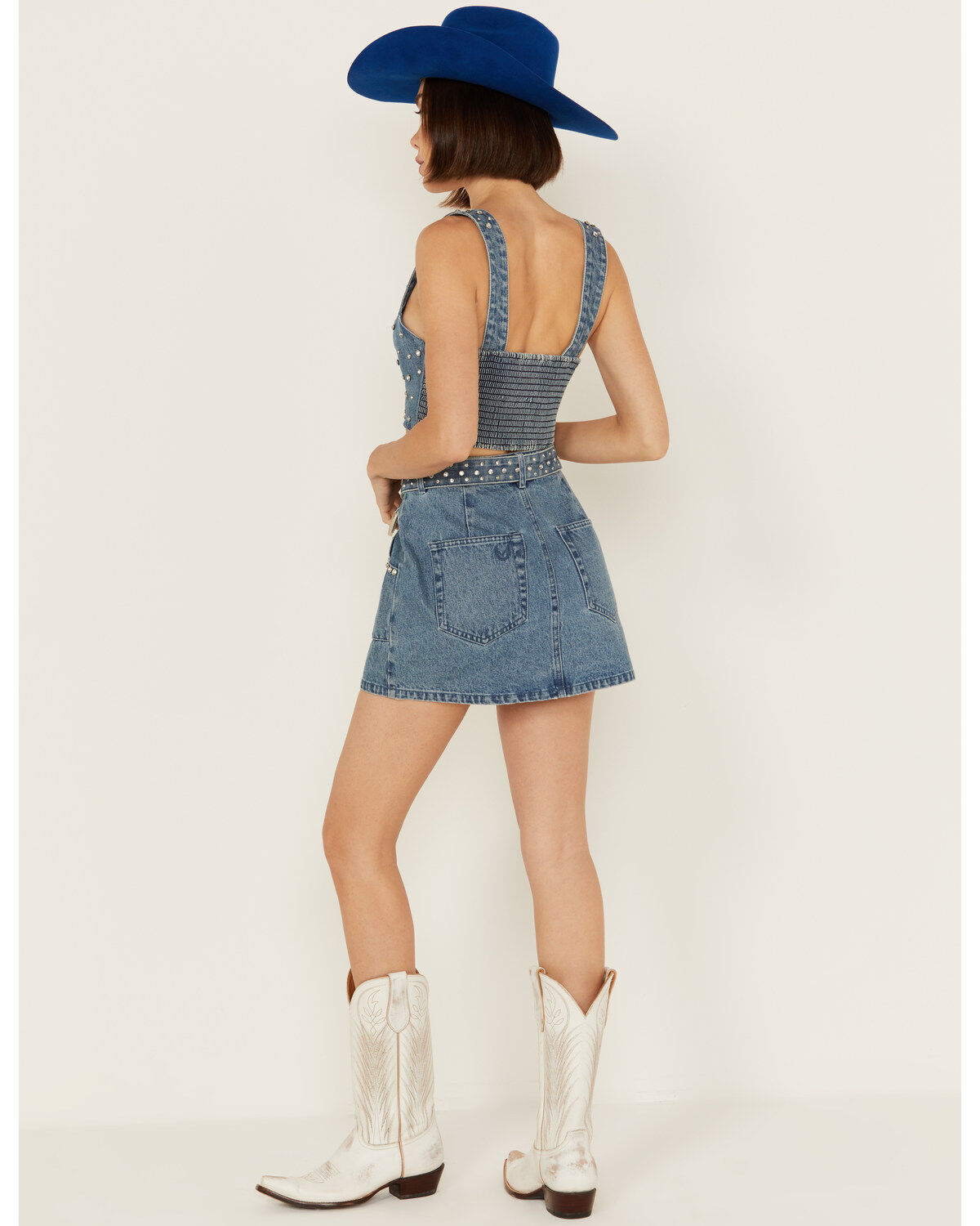 Image #3 - Show Me Your Mumu Women's Dover Embellished Denim Skirt, , hi-res