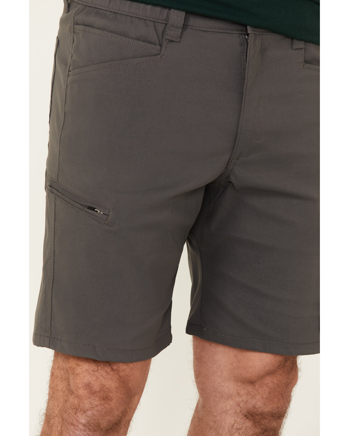 Image #2 - ATG by Wrangler Men's All-Terrain Asymmetric Cargo Shorts, Grey, hi-res