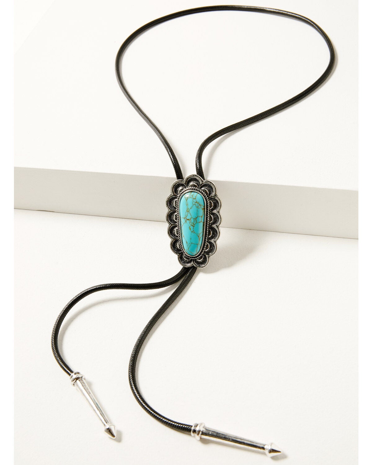 Shyanne Women's Stone Bolo Tie, Silver, hi-res