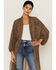 Beyond The Radar Women's Floral Chiffon Duster Maxi Kimono, Brown, hi-res
