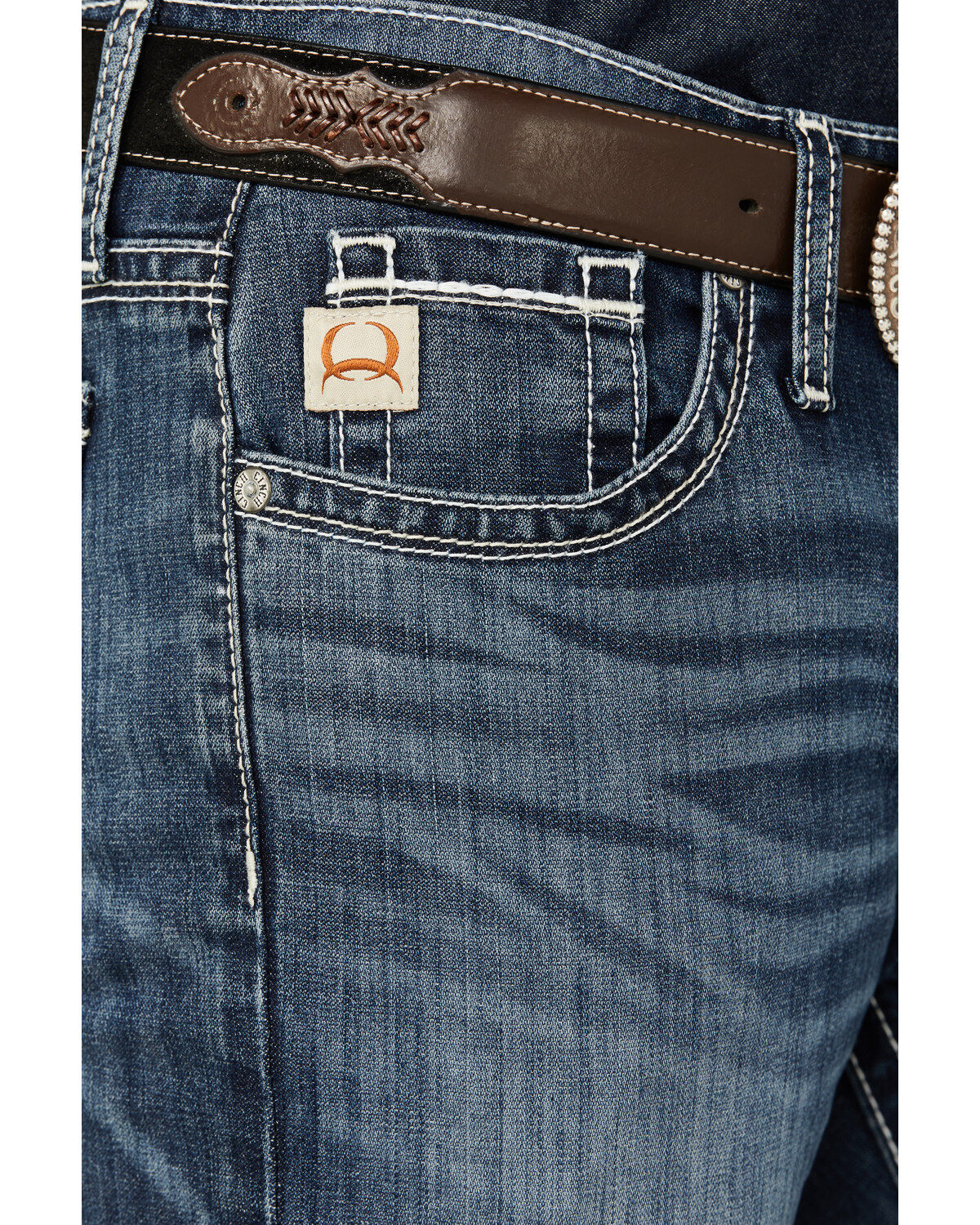 Product Name:  Cinch Men's Ian Medium Stonewash Slim Bootcut Performance Stretch Denim Jeans