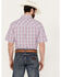 Image #4 - Resistol Men's Billings Plaid Print Short Sleeve Button Down Western Shirt, Red, hi-res