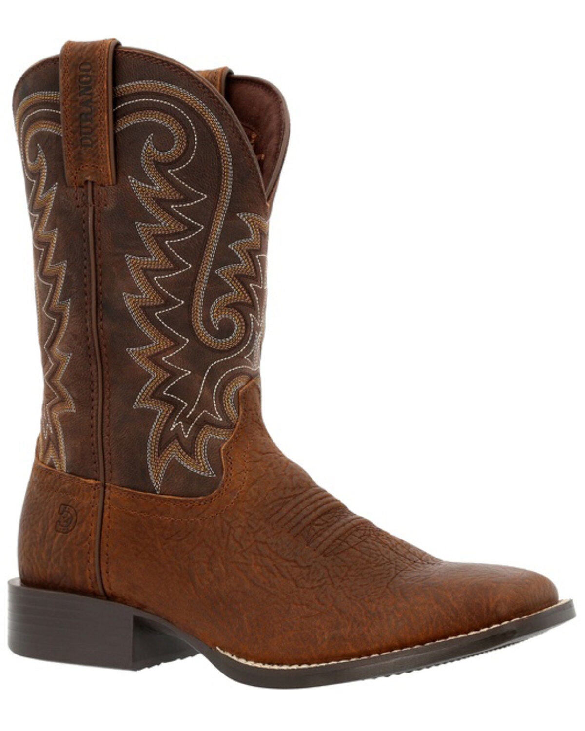 Durango Men's Westward Western Performance Boots - Broad Square Toe, Dark Brown, hi-res
