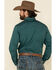 Image #3 - Wrangler Retro Men's Teal Solid Long Sleeve Western Shirt , , hi-res