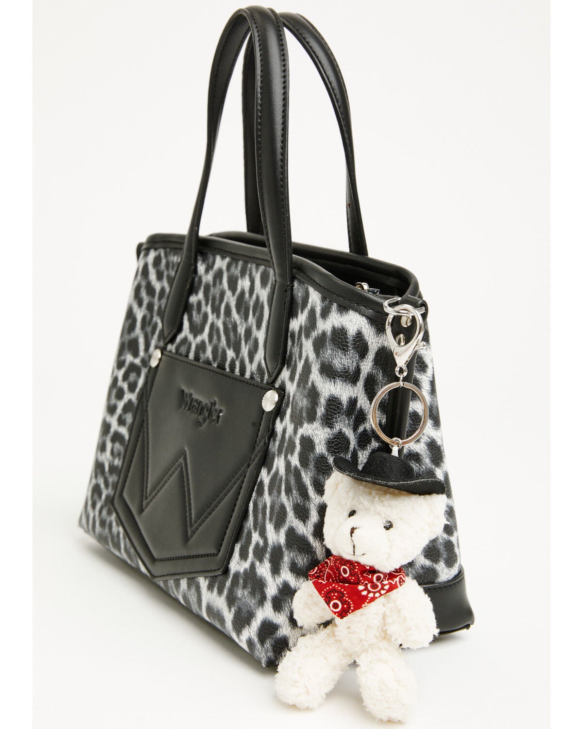 Shyanne Cowboy Bear Plush Keychain, Ivory, hi-res