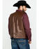 Image #3 - Cripple Creek Men's Whiskey Brown Faux Leather Vest, Med Brown, hi-res
