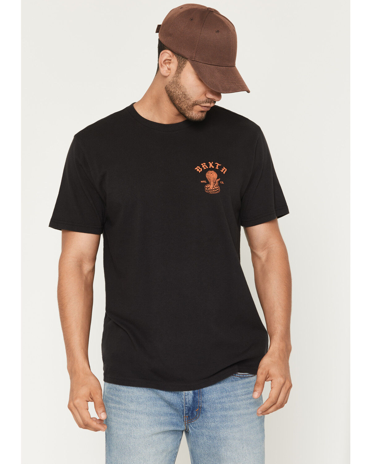 Image #2 - Brixton Men's Darver Short Sleeve Graphic T-Shirt, Black, hi-res