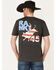 Image #4 - RANK 45® Men's Ride Or Die Stars & Stripes Graphic Short Sleeve T-Shirt, Grey, hi-res