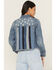 Image #1 - Shyanne Women's Ellis Americana Cropped Trucker Jacket, Medium Wash, hi-res