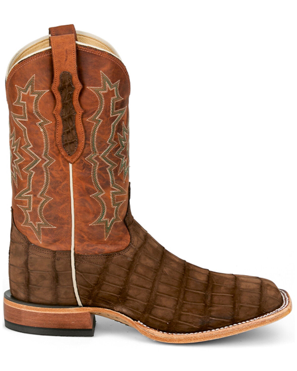 Image #2 - Tony Lama Men's Heritage Miguel Exotic Alligator Western Boots - Broad Square Toe, Brown, hi-res