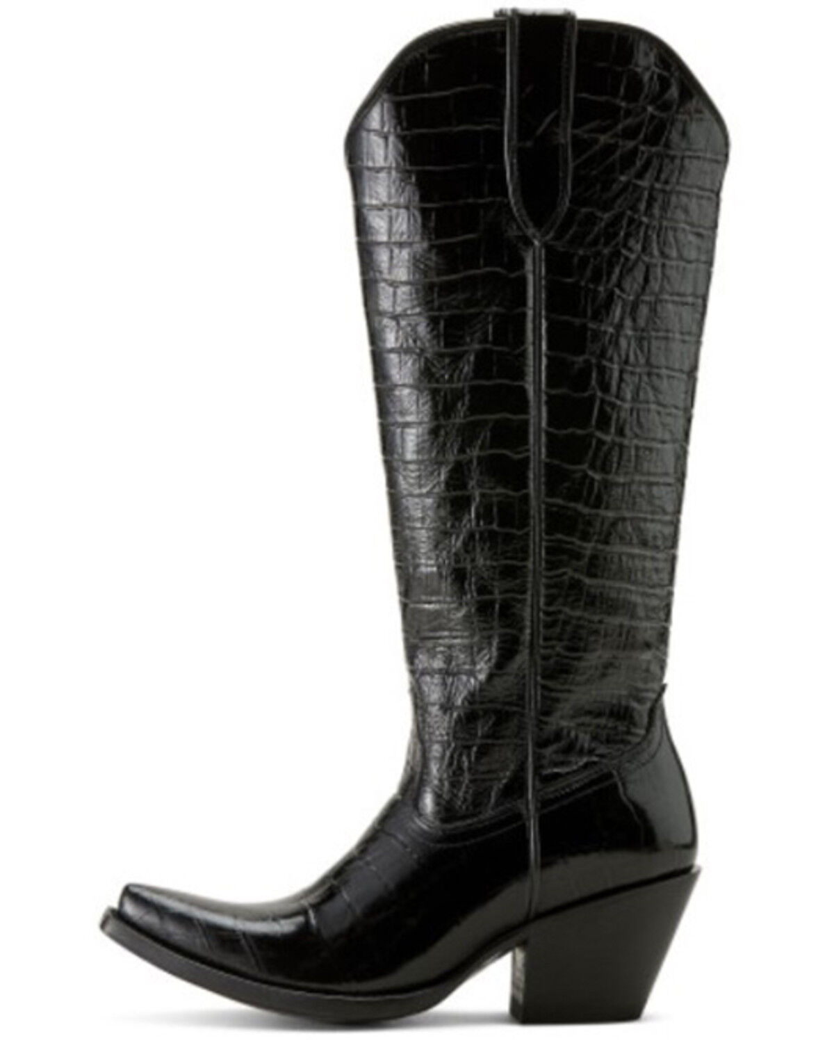Image #4 - Ariat Women's Casanova Crocodile Print Western Boots - Snip Toe, Black, hi-res