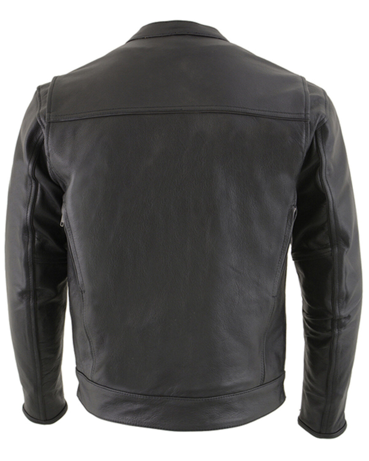 Image #5 - Milwaukee Leather Men's 3X Vented Scooter Zip-Front CoolTec Leather Jacket - Big, Black, hi-res