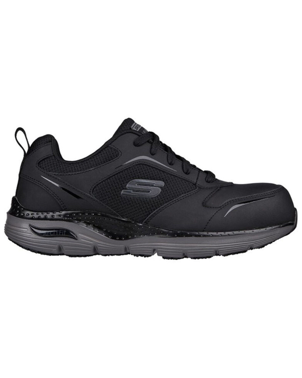 Image #2 - Skechers Men's Arch Fit Lace-Up Athletic Work Shoe - Composite Toe, Charcoal, hi-res