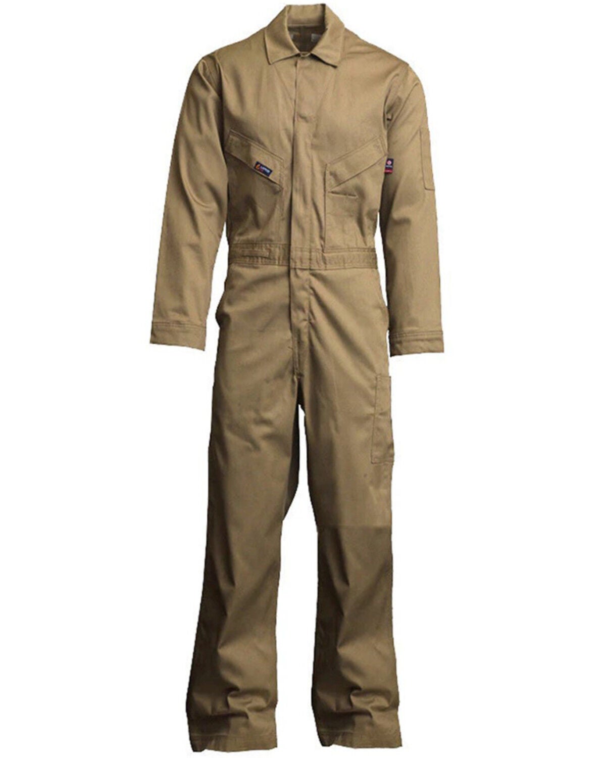 Lapco Men's FR Deluxe Coveralls - Big, Khaki, hi-res