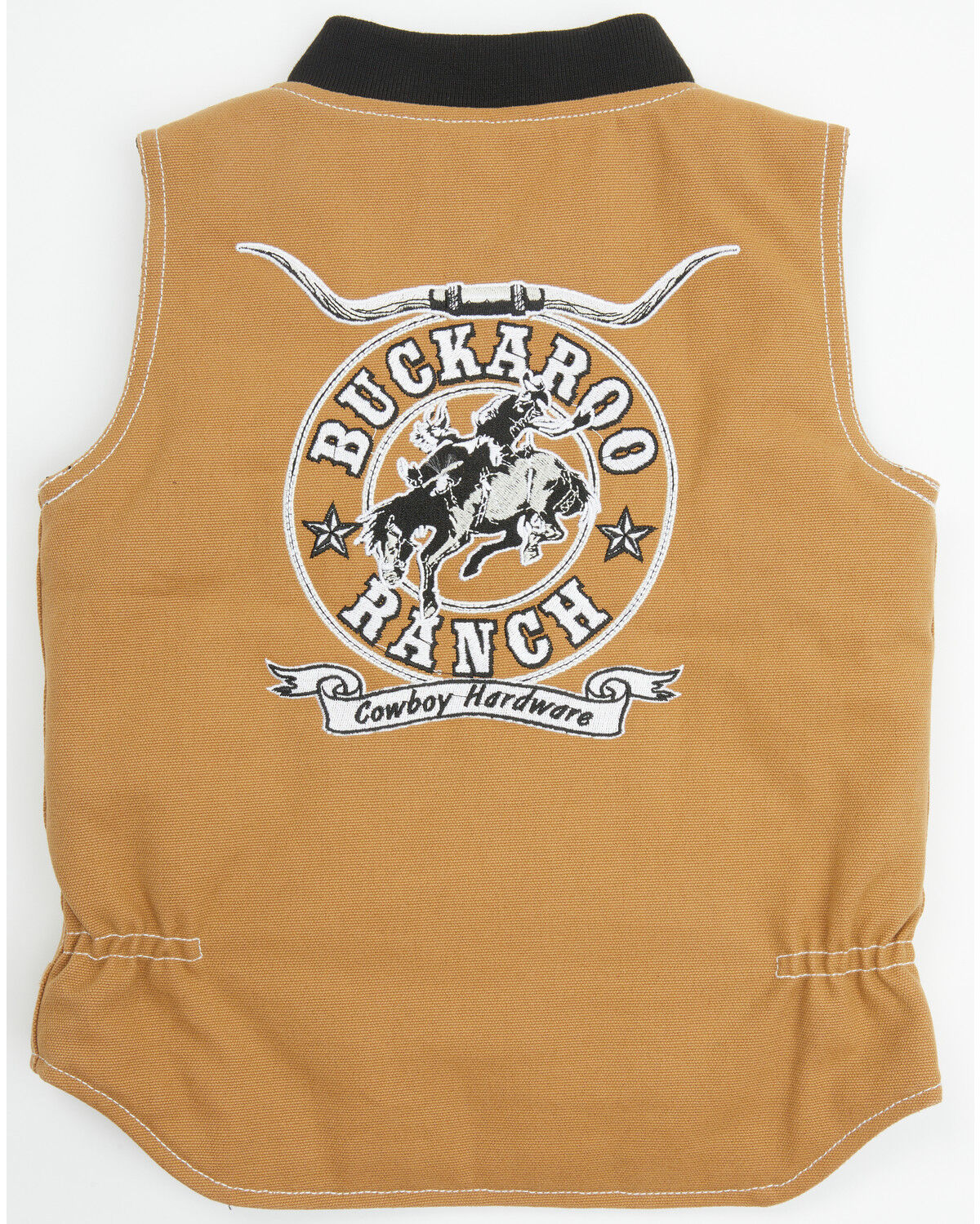 Image #3 - Cowboy Hardware Toddler Boys' Buckaroo Ranch Canvas Vest, Camel, hi-res