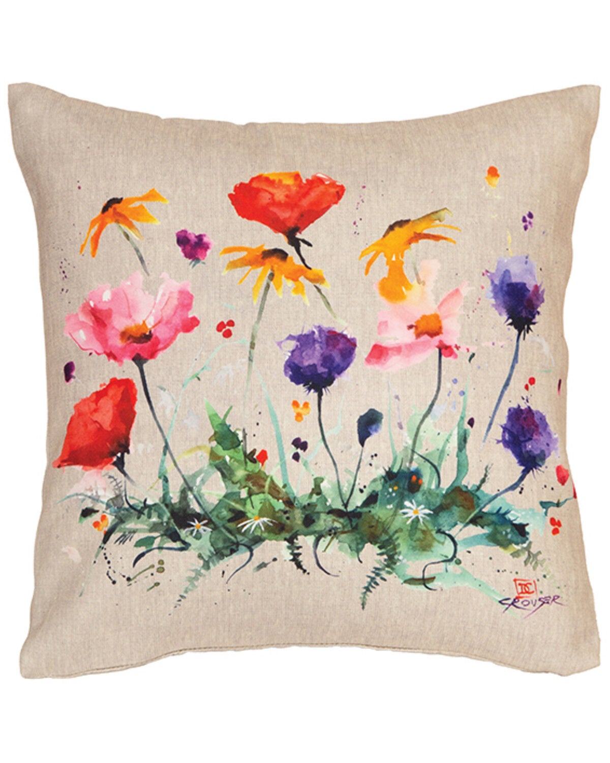 Carstens Home Wildflowers Outdoor Pillow, Multi, hi-res