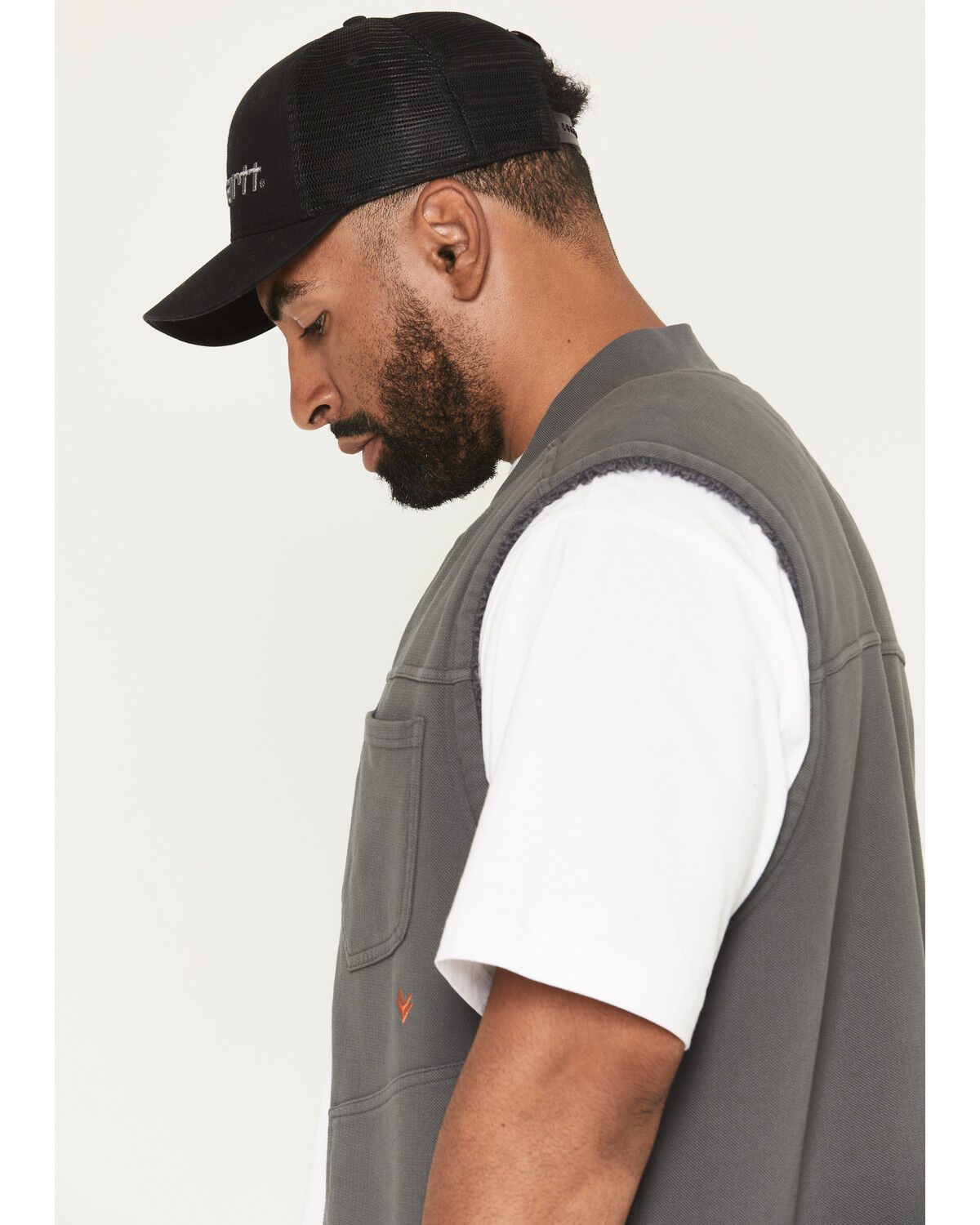 Image #2 - Hawx Men's Union Sherpa Lined Fleece Vest, Charcoal, hi-res