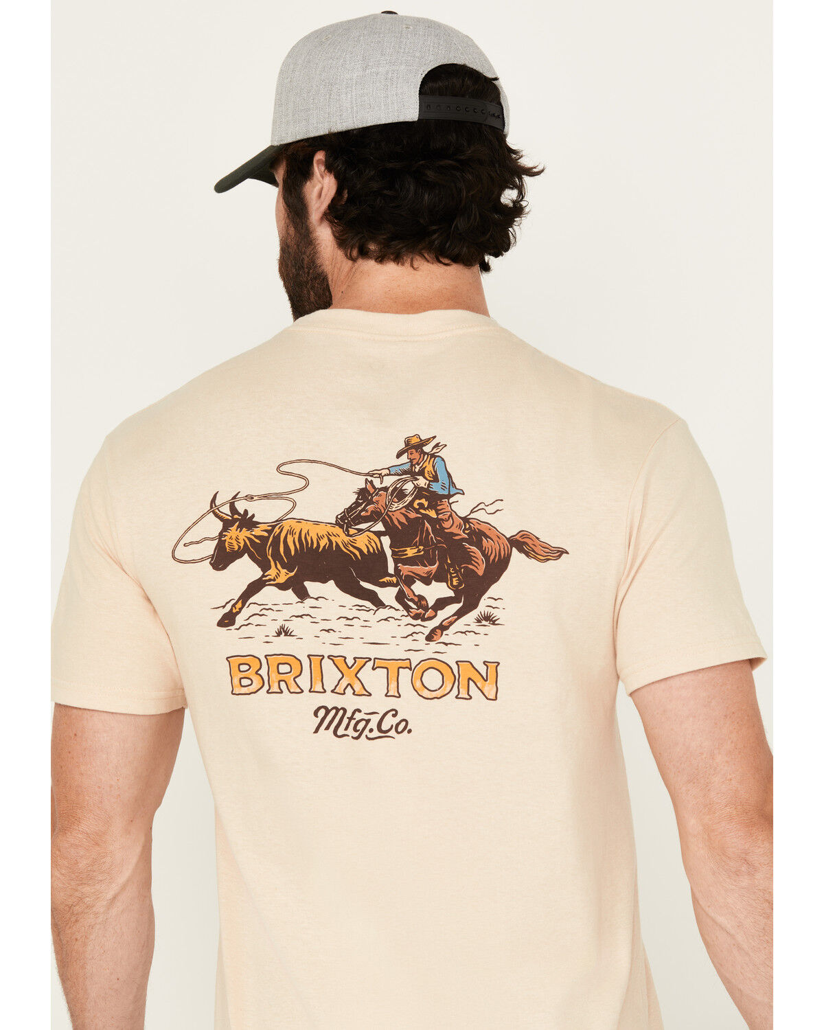 Image #4 - Brixton Men's Wrangling Cowboy Short Sleeve Graphic T-Shirt, , hi-res