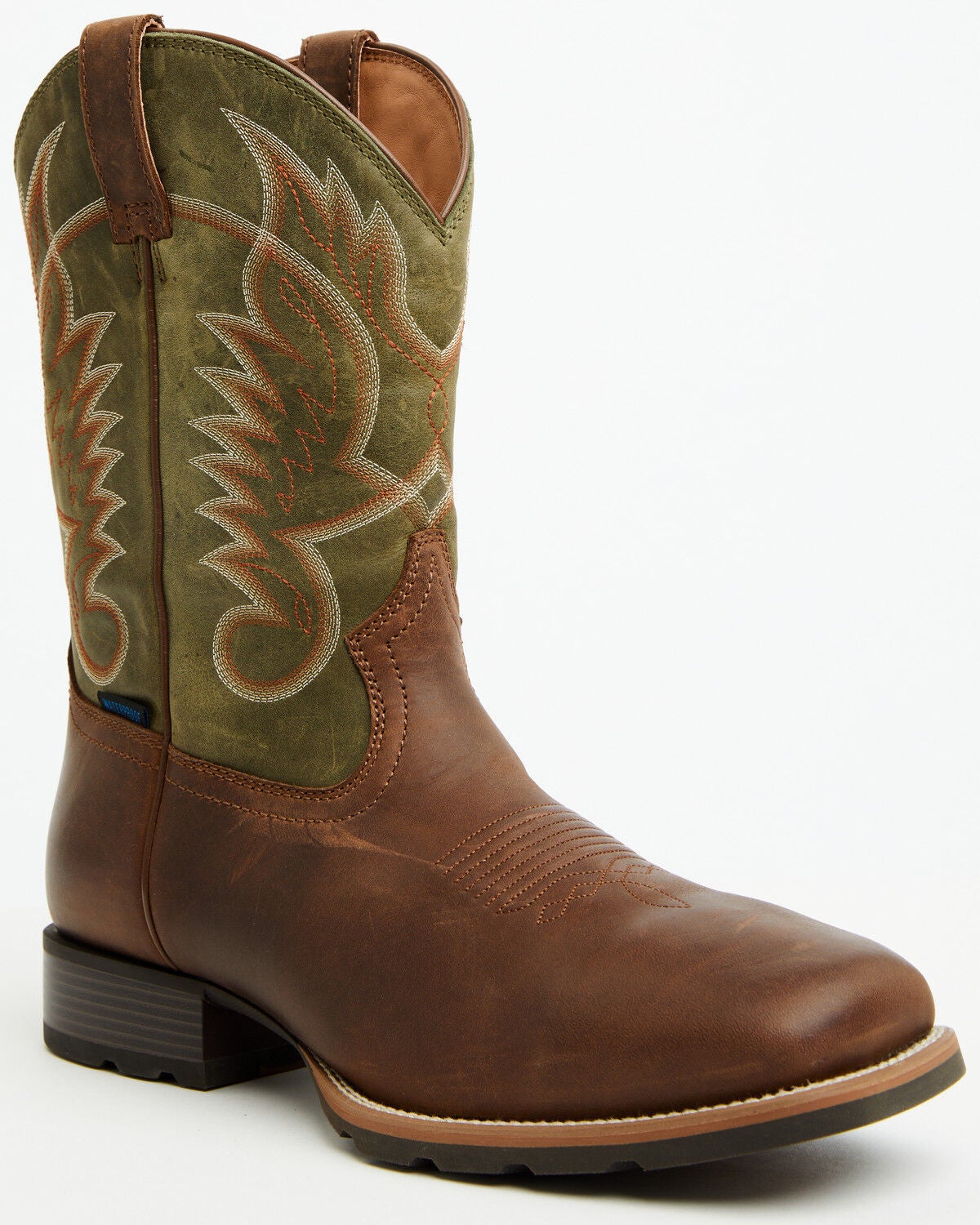 Image #1 - Cody James Men's Ranger Waterproof Performance Western Boots - Broad Square Toe, Brown, hi-res