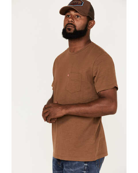 Image #2 - Levi's Men's Classic Pocket T-Shirt, Brown, hi-res