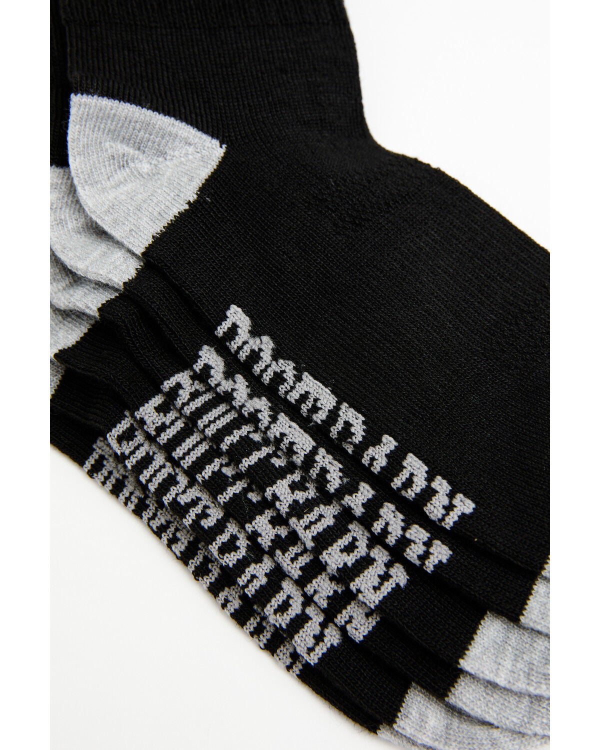Image #2 - Boot Barn Kids' Basic Ultra Light Crew Socks - 3 Pack, Black, hi-res