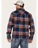 Dakota Grizzly Men's Brock Button Down Long Sleeve Flannel Shirt, Blue/red, hi-res