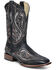 Image #1 - Corral Men's Inlay Embroidered Western Boots - Broad Square Toe, Black, hi-res