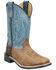 Image #1 - Smoky Mountain Little Boys' Cole Western Boots - Broad Square Toe, Brown, hi-res