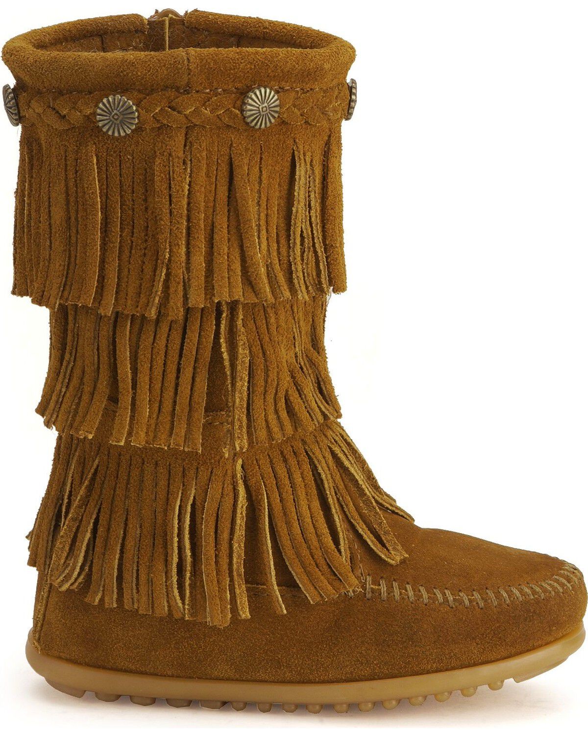 minnetonka fringe boots kids
