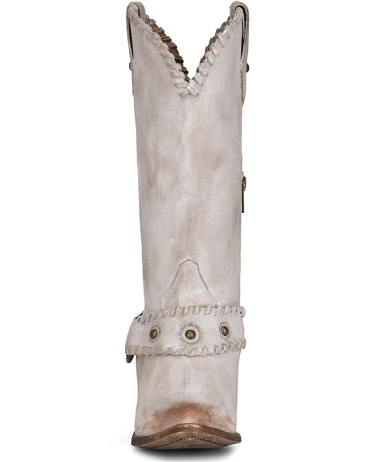Image #3 - Circle G Women's White Harness Western Boots - Pointed Toe, , hi-res