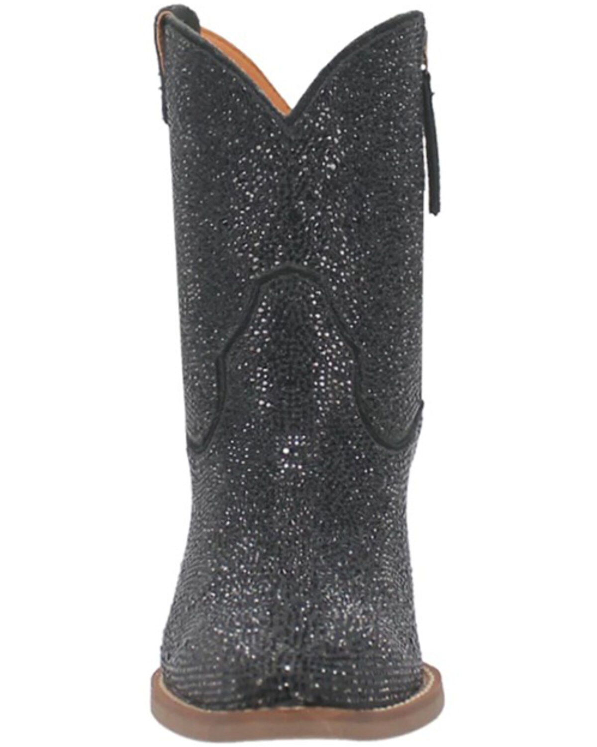 Image #4 - Dingo Women's Rhinestone Western Fashion Booties - Round Toe, Black, hi-res