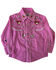 Image #1 - Rockmount Ranchwear Girls' Embroidered Hearts & Floral Western Shirt, Pink, hi-res