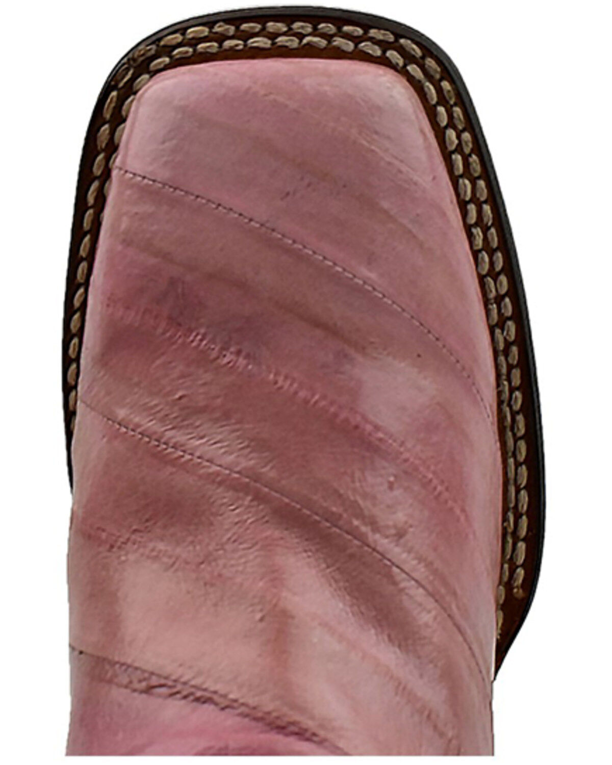Image #6 - Dan Post Women's Eel Exotic Western Boots - Broad Square Toe, Pink, hi-res