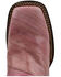 Image #6 - Dan Post Women's Eel Exotic Western Boots - Broad Square Toe, Pink, hi-res