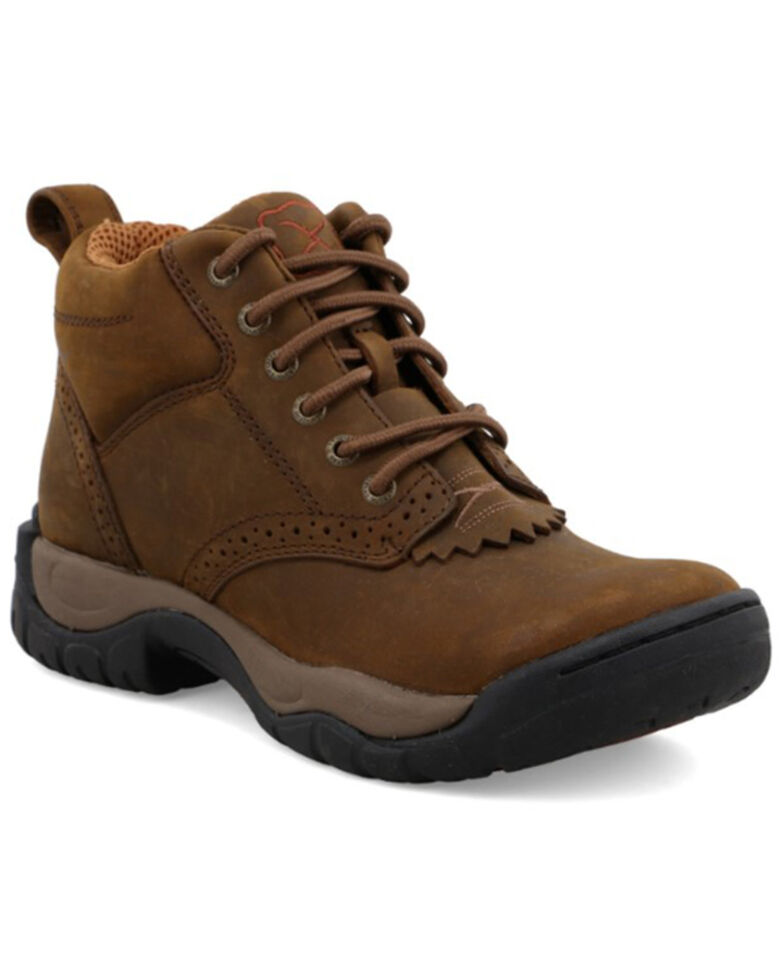 Twisted X Women's With Kiltie Brown Lace-Up Hiking Work Boot , Brown, hi-res