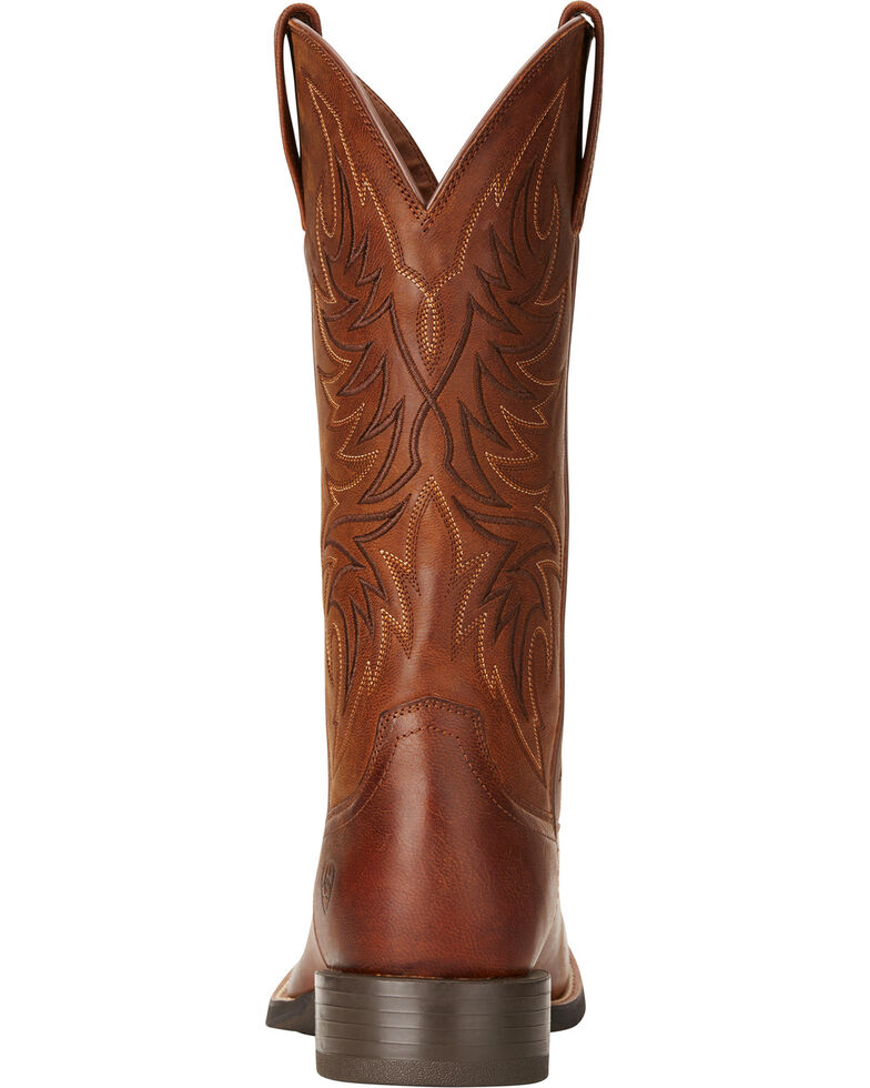 Ariat Men S Sport Horseman Brown Cowboy Boots Round Toe Boot Barn