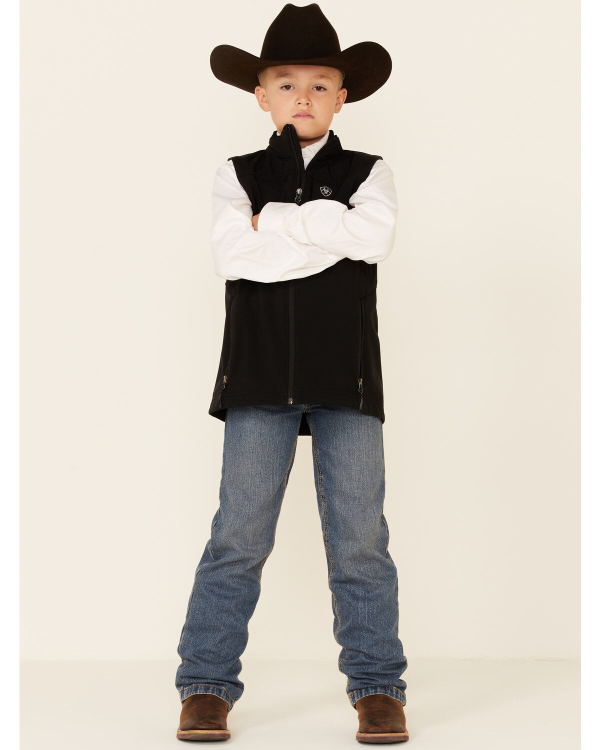 Image #2 - Ariat Boys' Vernon 2.0 Softshell Vest, Black, hi-res