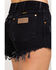 Image #4 - Wrangler Modern Women's Black Heritage Frayed Hem Shorts, Black, hi-res