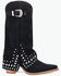 Image #2 - Dingo Women's Howdy Honey Suede Western Boots - Snip Toe, Black, hi-res
