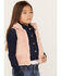 Image #2 - Urban Republic Girls' Faux Fur Vest, Pink, hi-res
