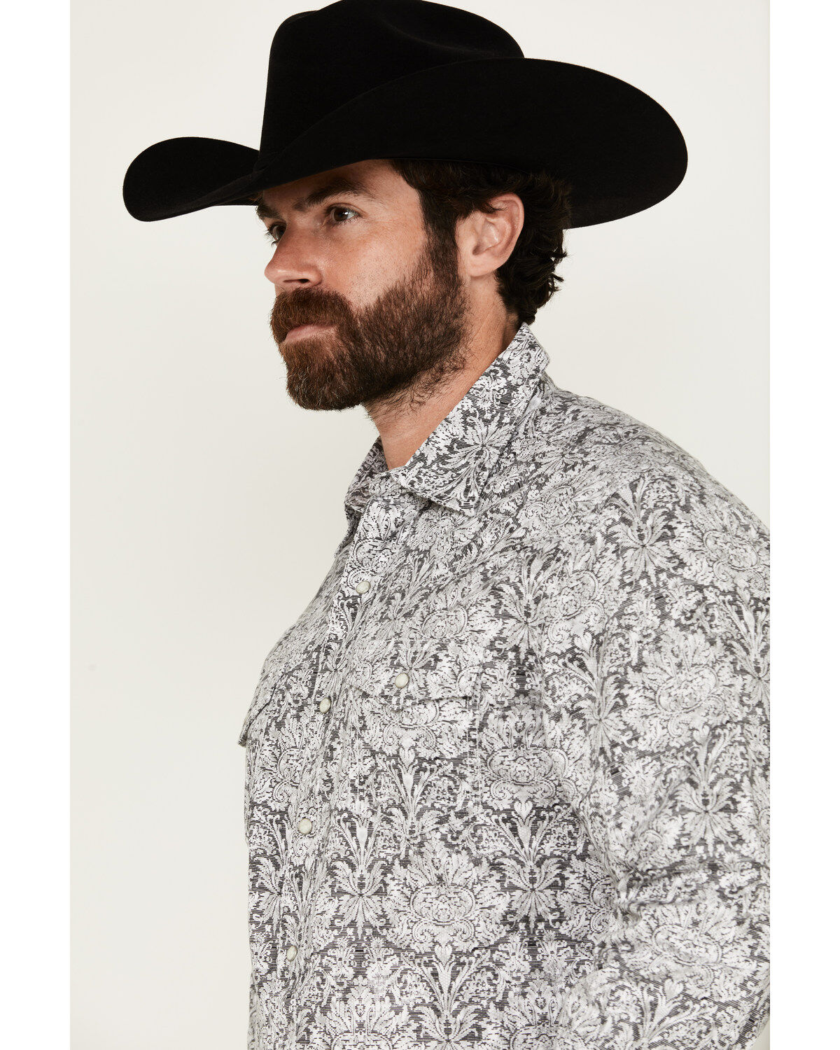 Image #2 - Wrangler Retro Men's Premium Floral Print Long Sleeve Snap Western Shirt, , hi-res