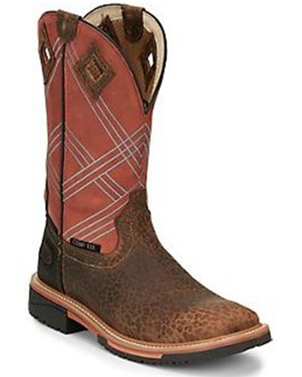 Justin Men's Dalhart Waterproof Western Work Boots - Nano Composite Toe, Brown, hi-res