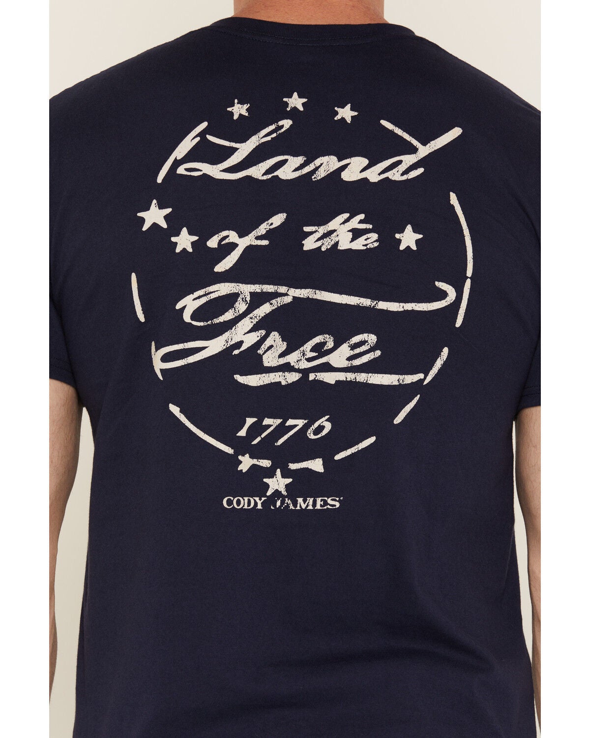 Image #4 - Cody James Men's America 250 Land of the Free Short Sleeve Graphic T-Shirt, Navy, hi-res